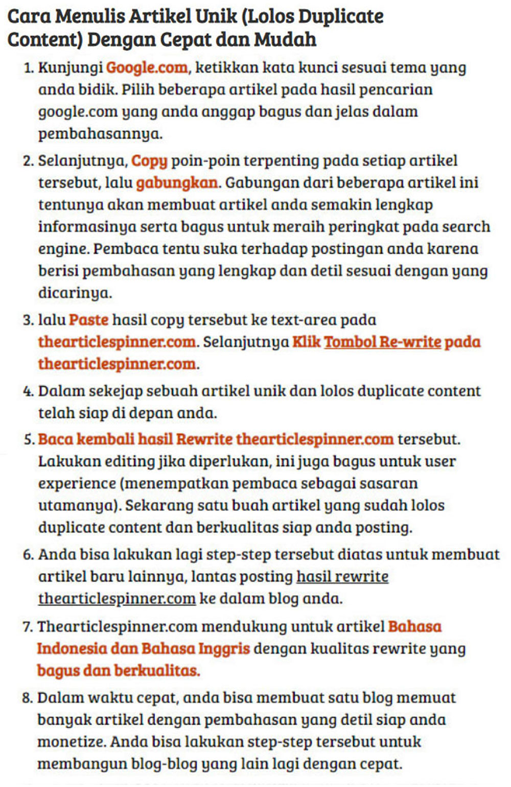 cara bikin artikel dengan cepat