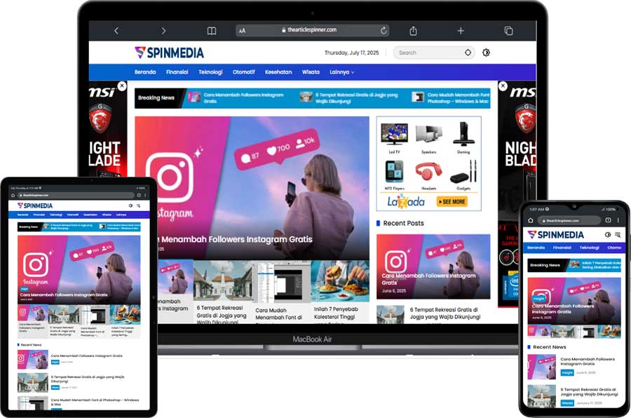 template wordpress spinmedia