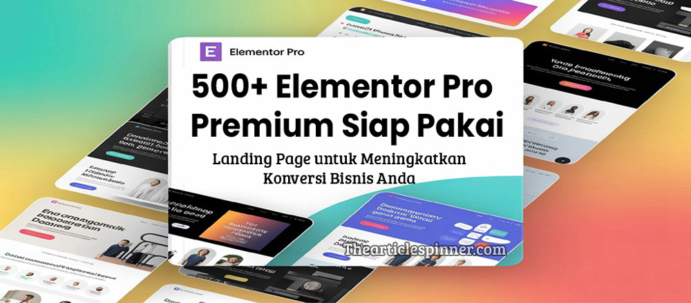 koleksi elementor pro template landing page